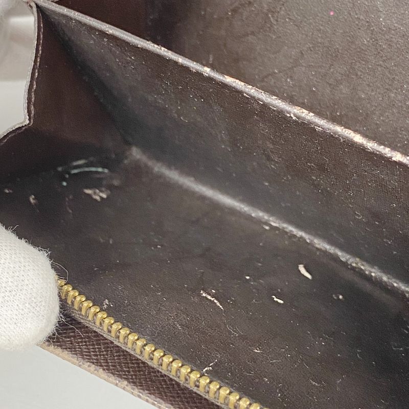 Louis Vuitton Wallet Damier Portomone Vietresor N61730 Ebene Ladies