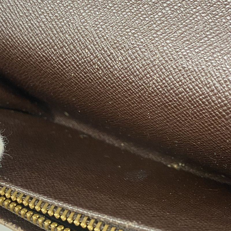 Louis Vuitton Wallet Damier Portomone Vietresor N61730 Ebene Ladies