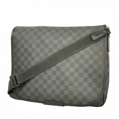 Louis Vuitton Shoulder Bag Damier Graphite Daniel GM N58033 Black Men's