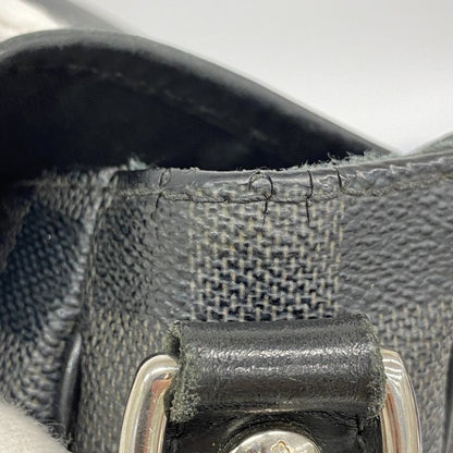 Louis Vuitton Shoulder Bag Damier Graphite Daniel GM N58033 Black Men's