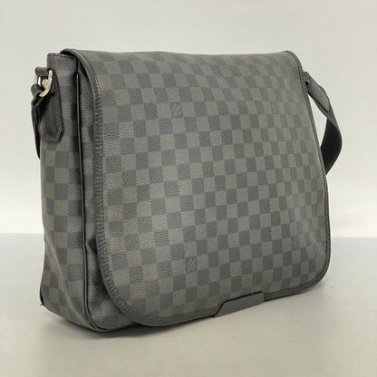 Louis Vuitton Shoulder Bag Damier Graphite Daniel GM N58033 Black Men's