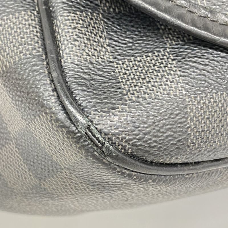 Louis Vuitton Shoulder Bag Damier Graphite Daniel GM N58033 Black Men's