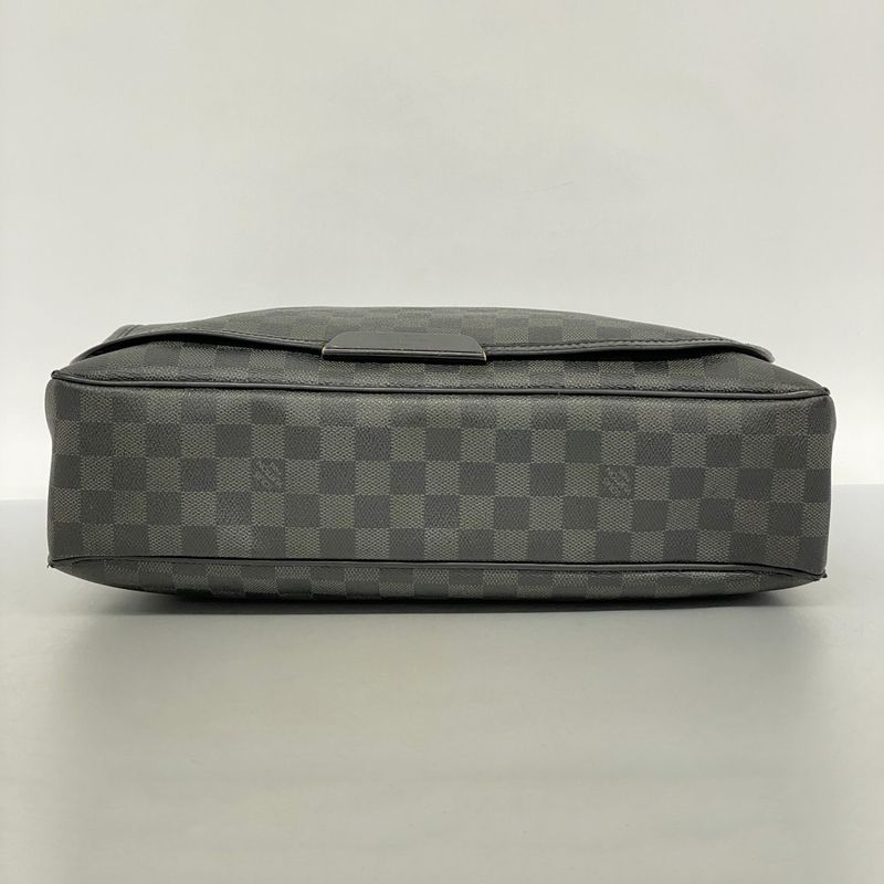 Louis Vuitton Shoulder Bag Damier Graphite Daniel GM N58033 Black Men's