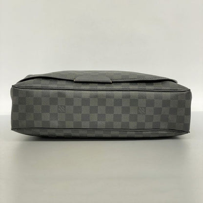 Louis Vuitton Shoulder Bag Damier Graphite Daniel GM N58033 Black Men's