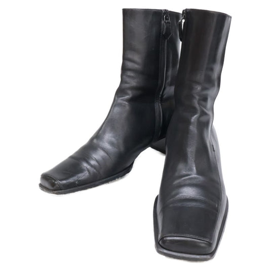 Hermes Square Toe Side Zip Boots 36 1 2