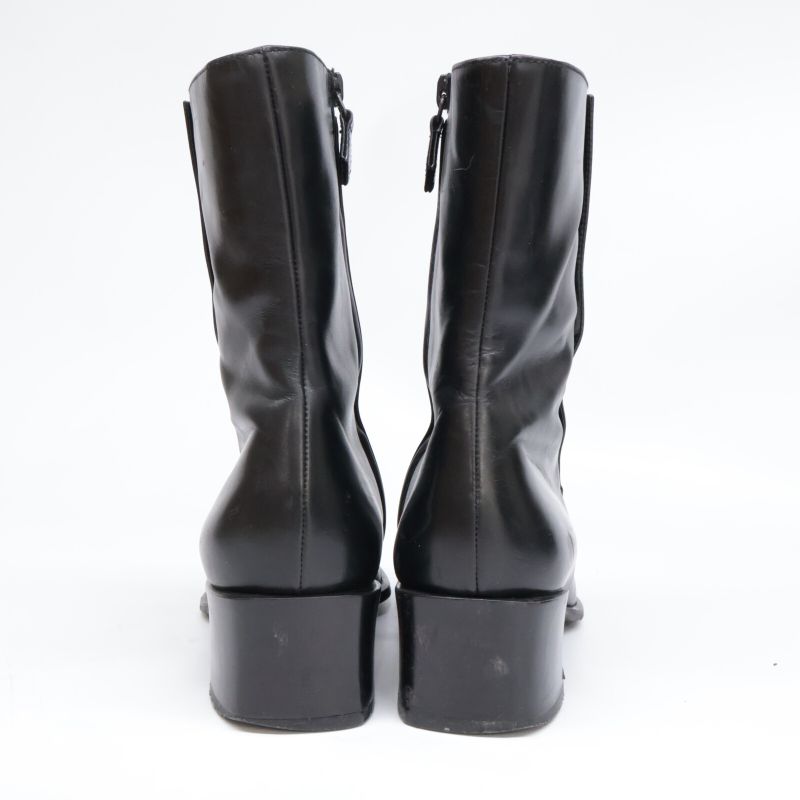 Hermes Square Toe Side Zip Boots 36 1 2