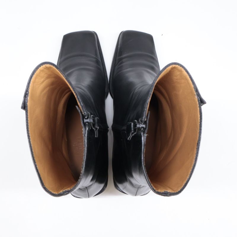 Hermes Square Toe Side Zip Boots 36 1 2