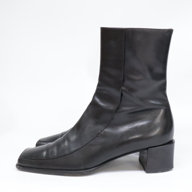 Hermes Square Toe Side Zip Boots 36 1 2