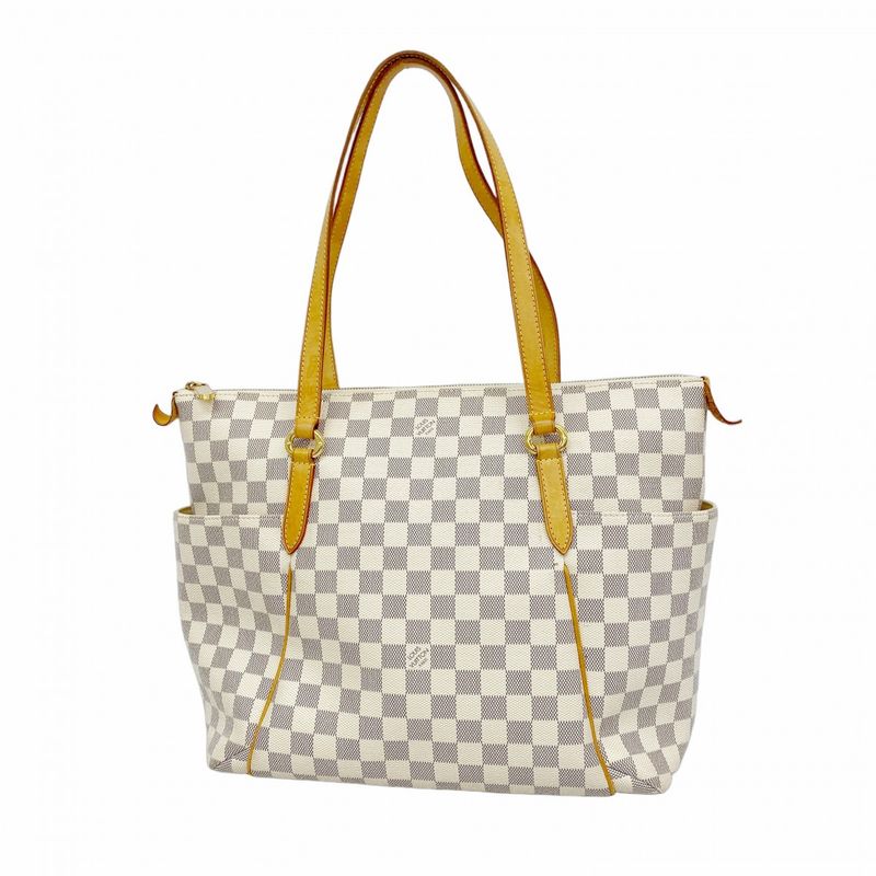 Louis Vuitton Tote Bag Damier Azure Totally MM N51262 White Ladies