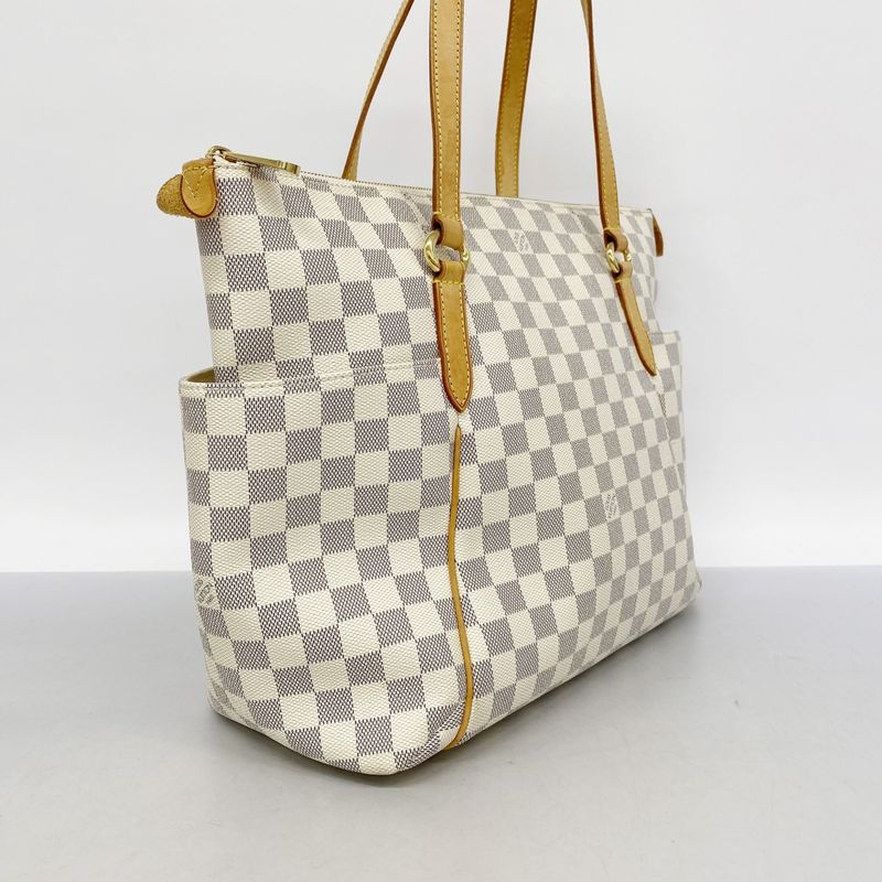 Louis Vuitton Tote Bag Damier Azure Totally MM N51262 White Ladies