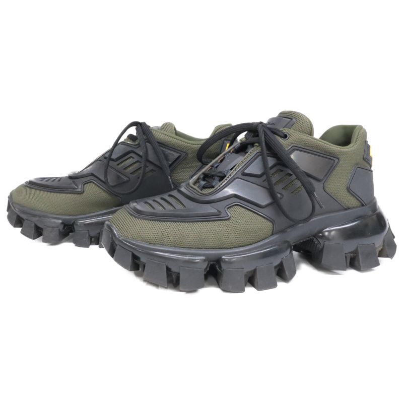 Prada Clouddust Thunder Knitted Fabric Sneakers 37