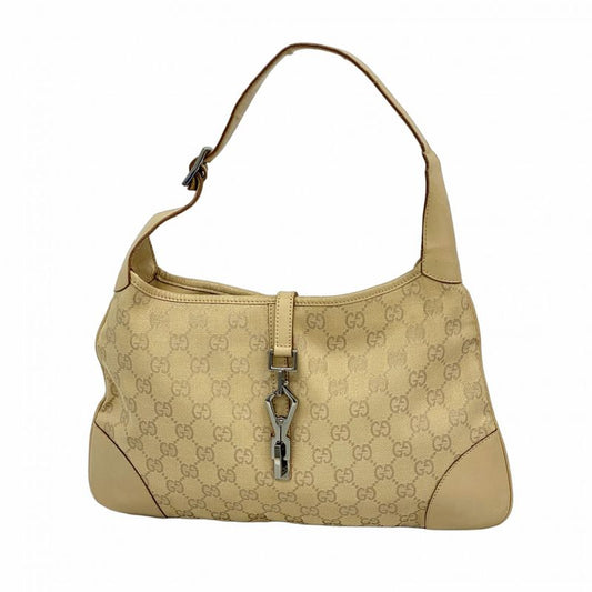 Gucci Handbag GG Canvas 28628 Canvas Beige Silver Hardware Ladies