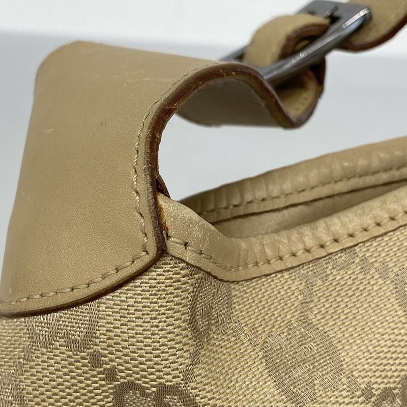 Gucci Handbag GG Canvas 28628 Canvas Beige Silver Hardware Ladies