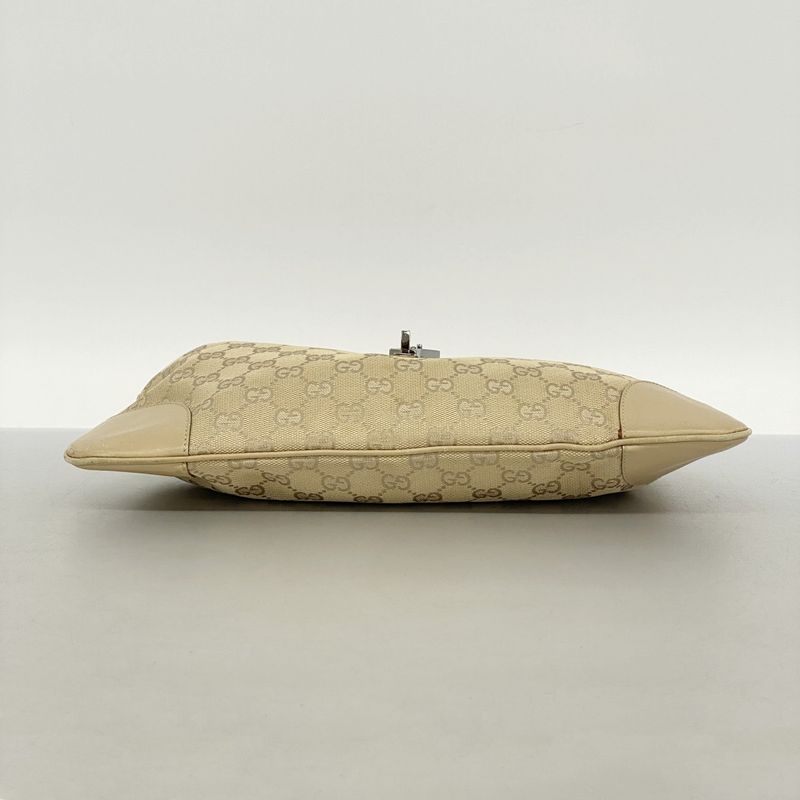 Gucci Handbag GG Canvas 28628 Canvas Beige Silver Hardware Ladies