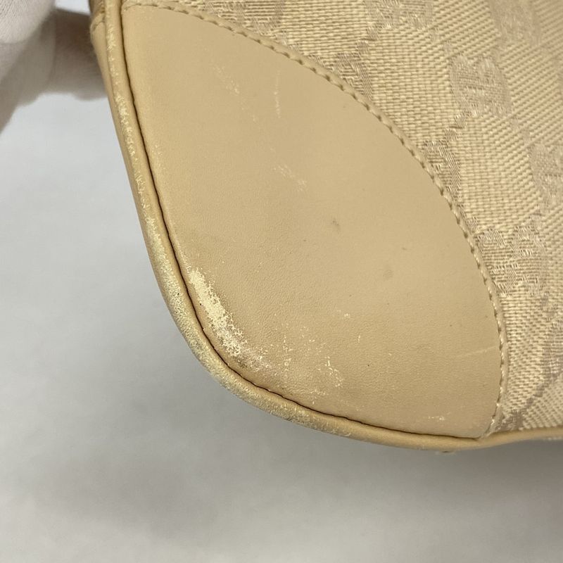 Gucci Handbag GG Canvas 28628 Canvas Beige Silver Hardware Ladies