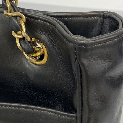 Chanel Shoulder Bag Matelasse Lambskin Black Gold Hardware Women