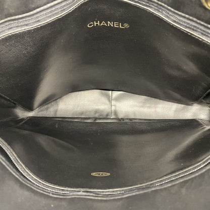 Chanel Shoulder Bag Matelasse Lambskin Black Gold Hardware Women