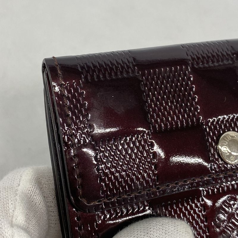 Louis Vuitton Coin Case Damier Vernis Ludlow M92135 Carmine Men's Women's Unisex