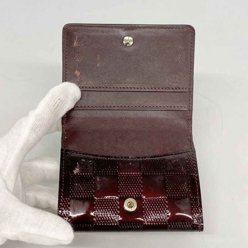 Louis Vuitton Coin Case Damier Vernis Ludlow M92135 Carmine Men's Women's Unisex