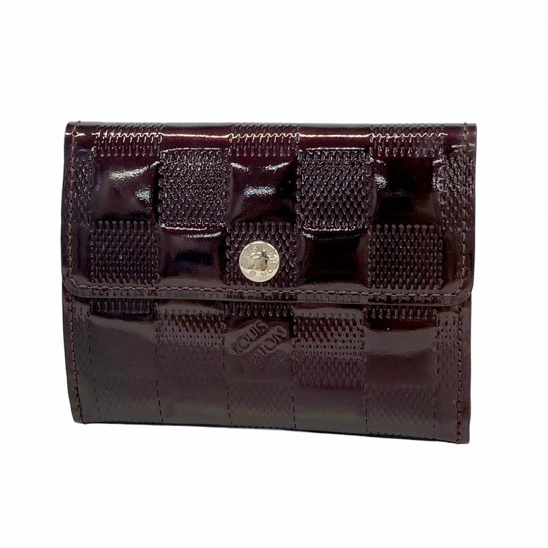 Louis Vuitton Coin Case Damier Vernis Ludlow M92135 Carmine Men's Women's Unisex
