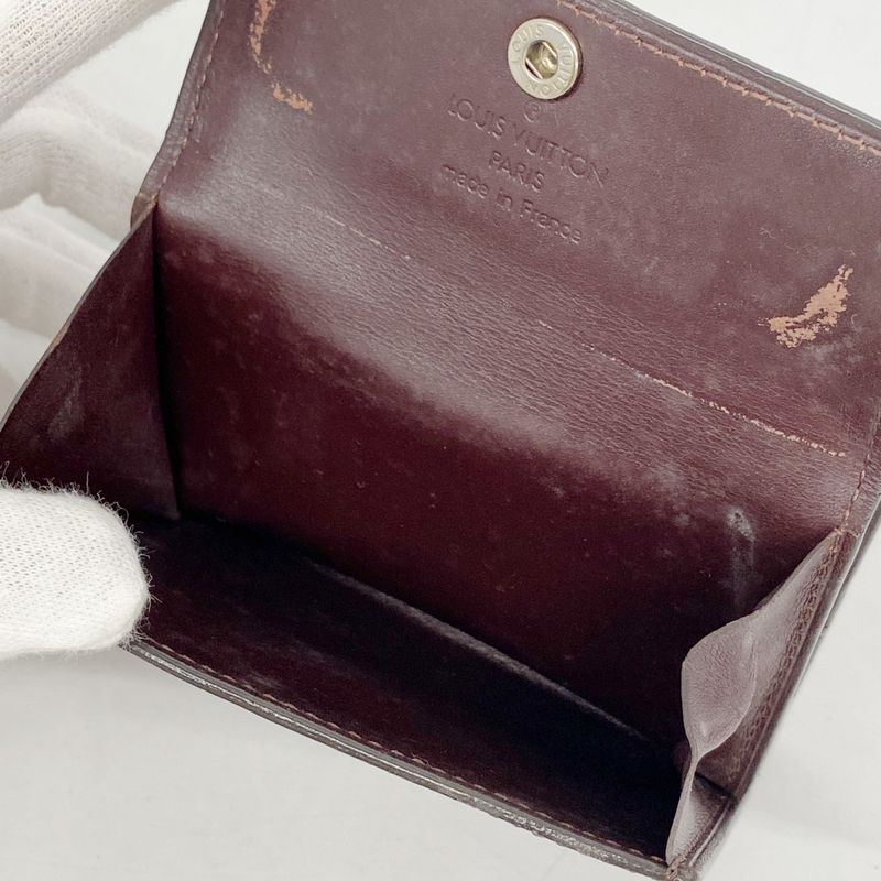 Louis Vuitton Coin Case Damier Vernis Ludlow M92135 Carmine Men's Women's Unisex