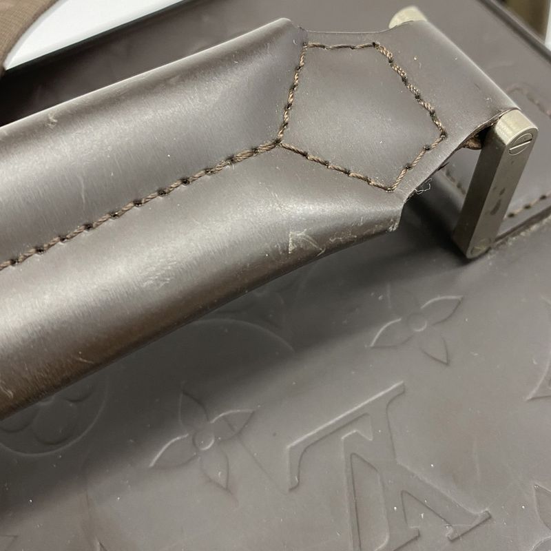 Louis Vuitton Handbag Monogram Glace Leather Charlie M46510 Cafe 2way Bag Men's