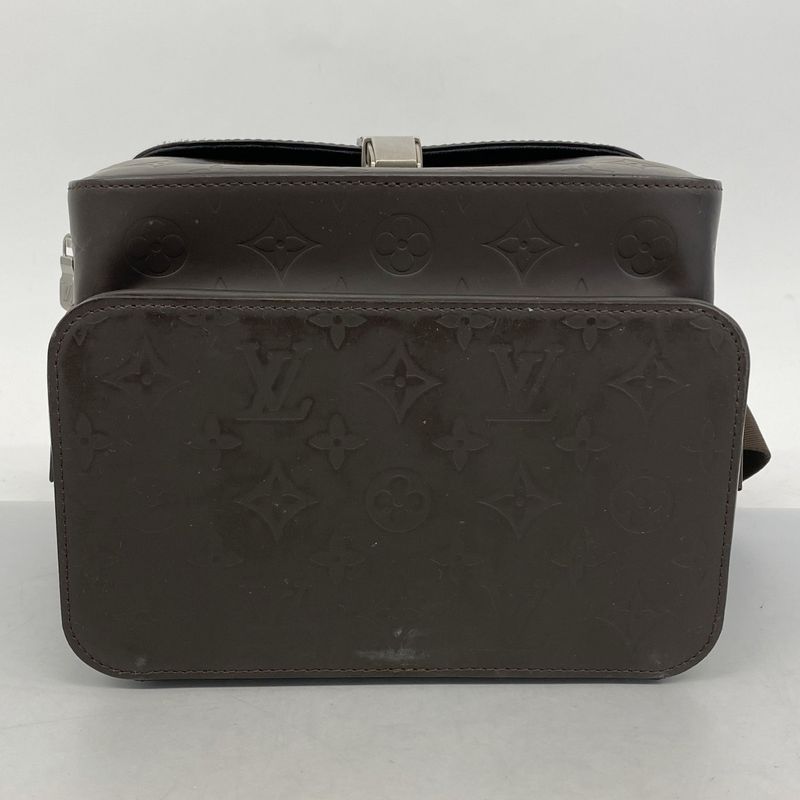 Louis Vuitton Handbag Monogram Glace Leather Charlie M46510 Cafe 2way Bag Men's