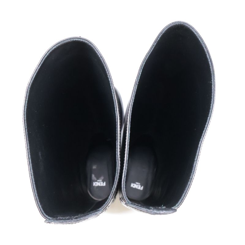 Fendi [similar] Croco Shape Push Leather Switching Long Boots 35