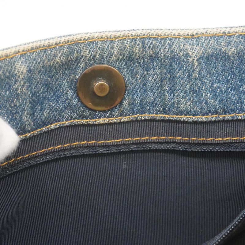 Chanel Tote Bag Denim Blue Gold Hardware Ladies