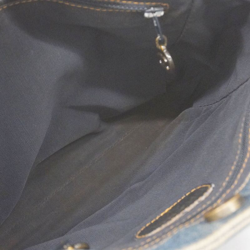 Chanel Tote Bag Denim Blue Gold Hardware Ladies