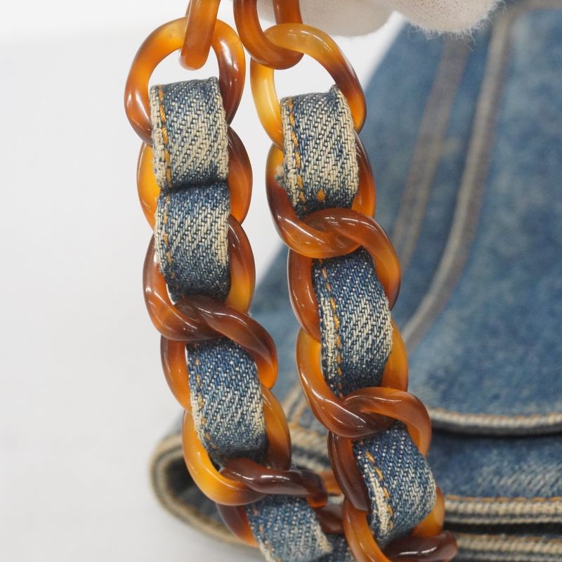 Chanel Tote Bag Denim Blue Gold Hardware Ladies