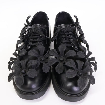 Prada [22ss] 2eg397 Floral Flower Applique Derby Floral Shoes 7