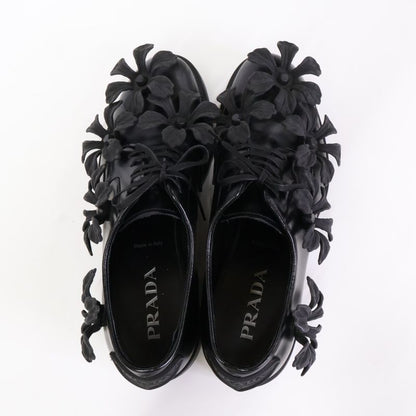 Prada [22ss] 2eg397 Floral Flower Applique Derby Floral Shoes 7