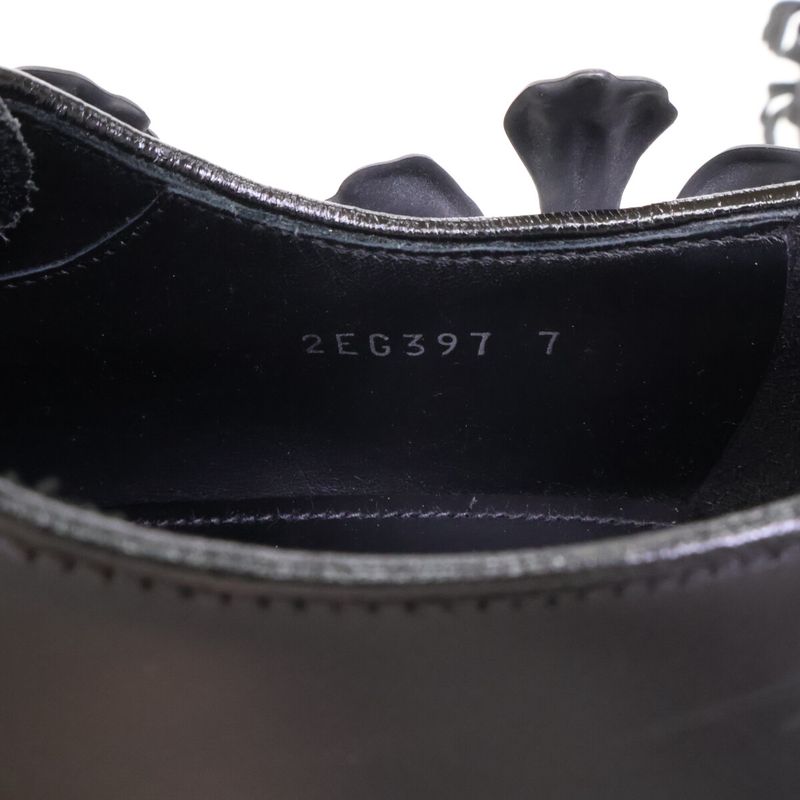 Prada [22ss] 2eg397 Floral Flower Applique Derby Floral Shoes 7