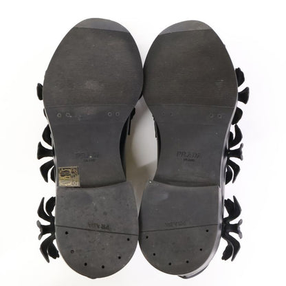 Prada [22ss] 2eg397 Floral Flower Applique Derby Floral Shoes 7