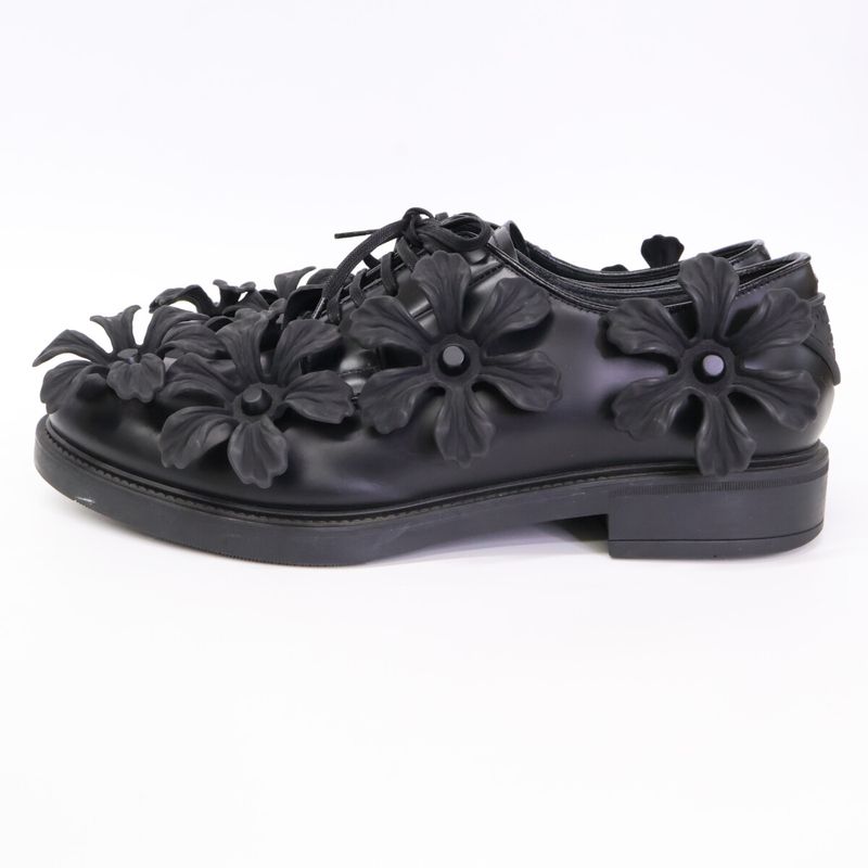 Prada [22ss] 2eg397 Floral Flower Applique Derby Floral Shoes 7