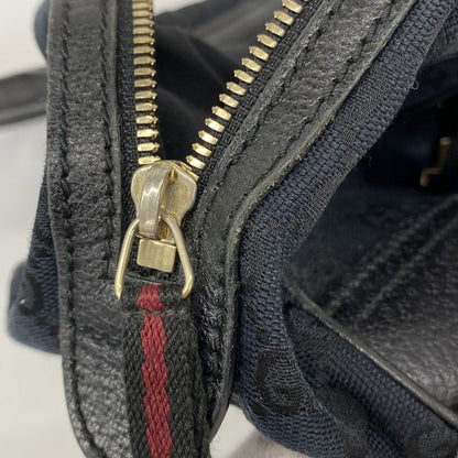 Gucci Handbag GG Canvas Princy 161720 Canvas Black Chien Pan Gold Hardware