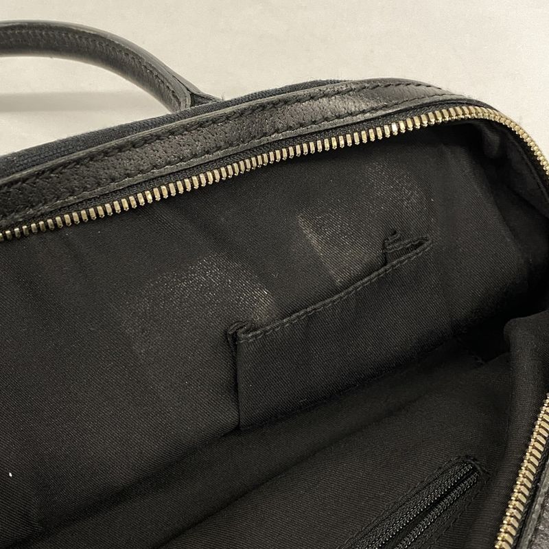 Gucci Handbag GG Canvas Princy 161720 Canvas Black Chien Pan Gold Hardware