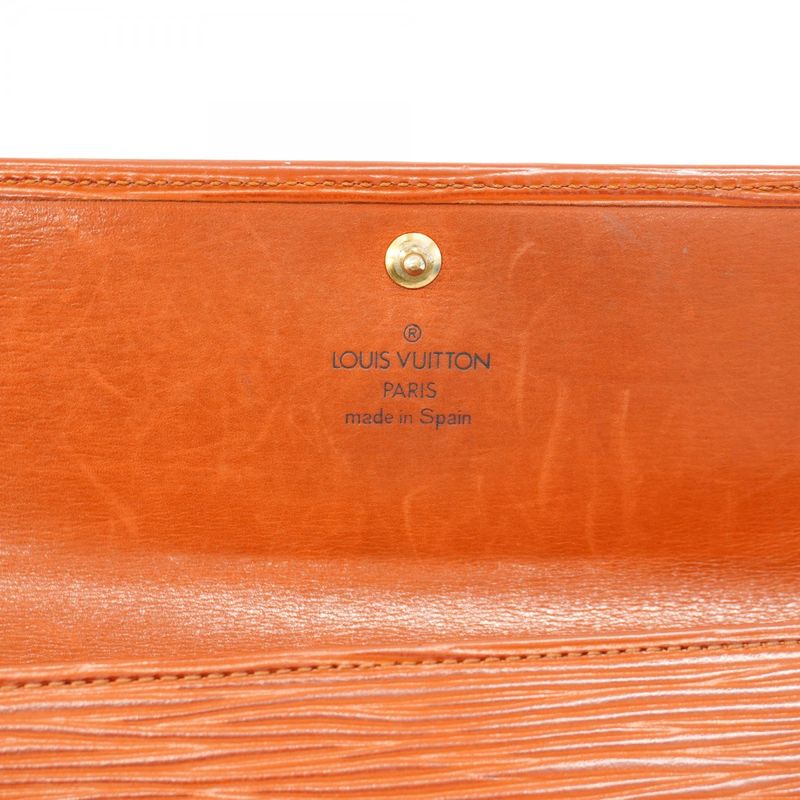 Louis Vuitton Long Wallet Epi Pochette Portomone Cles Di M63573 Kenya Brown