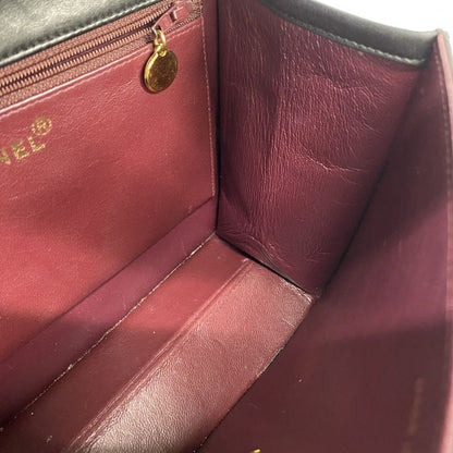 Chanel Shoulder Bag Matelasse Lambskin Black Gold Hardware Women