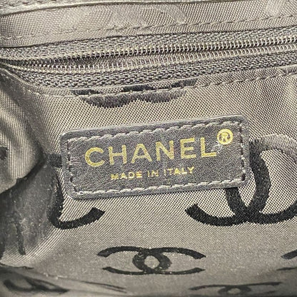 Chanel Tote Bag Camellia Patent Leather Black Chien Pan Gold Hardware Women's