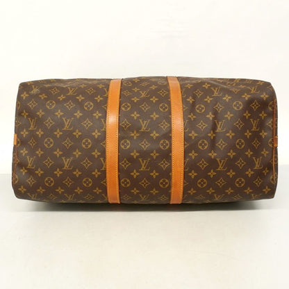 Louis Vuitton Boston Bag Monogram Keepall Bandoliere 55 M41414 Brown Men Women
