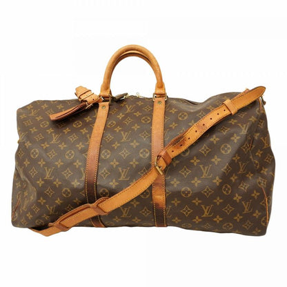 Louis Vuitton Boston Bag Monogram Keepall Bandoliere 55 M41414 Brown Men Women