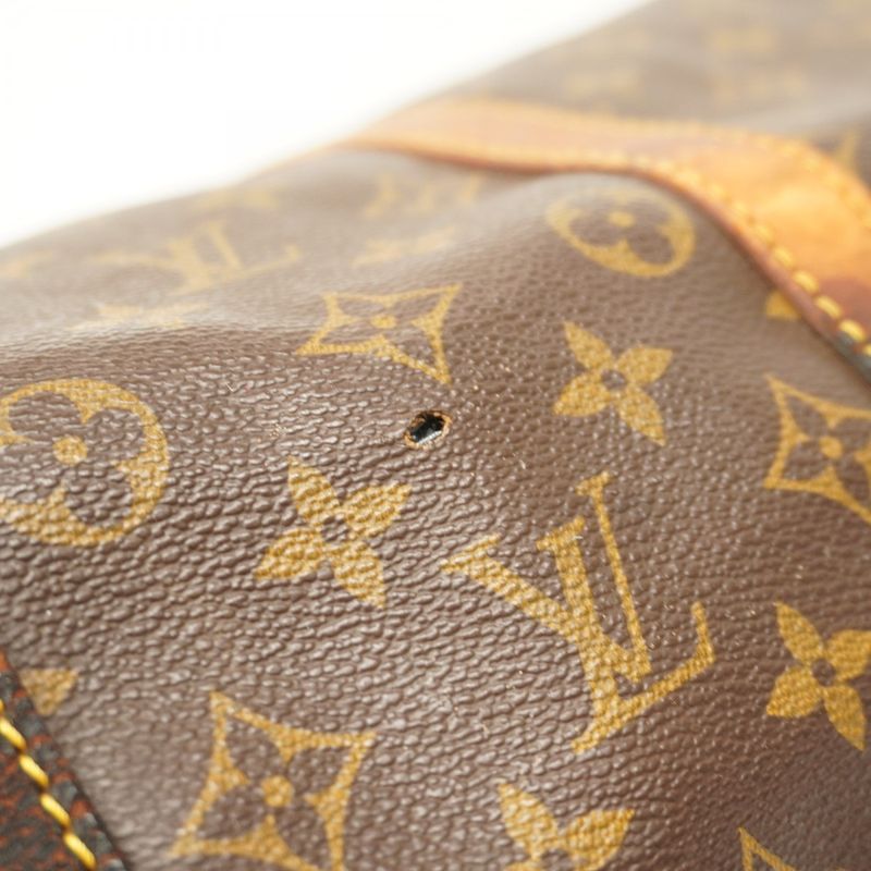 Louis Vuitton Boston Bag Monogram Keepall Bandoliere 55 M41414 Brown Men Women