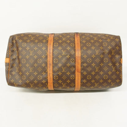 Louis Vuitton Boston Bag Monogram Keepall Bandoliere 55 M41414 Brown Men Women