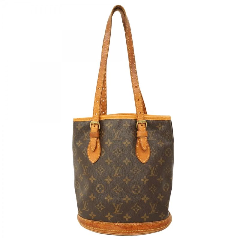 Louis Vuitton Tote Bag Monogram Bucket PM M42238 Brown Ladies