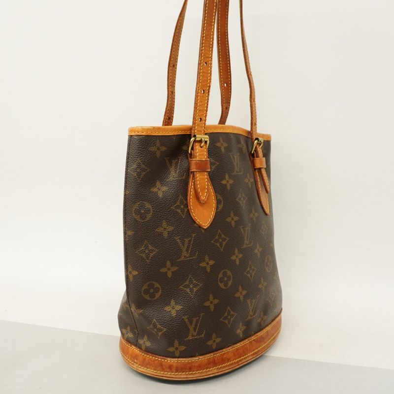 Louis Vuitton Tote Bag Monogram Bucket PM M42238 Brown Ladies