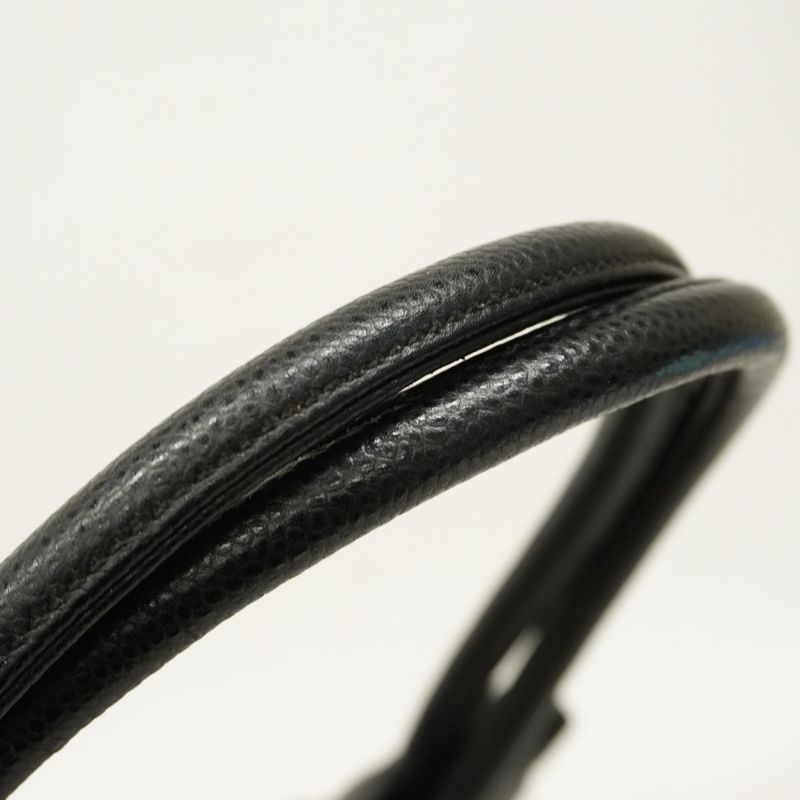 Chanel Tote Bag Reproduction Tote Caviar Skin Black Silver Hardware Women's