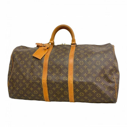 Louis Vuitton Boston Bag Monogram Keepall 55 M41424 Brown Men Women Unisex