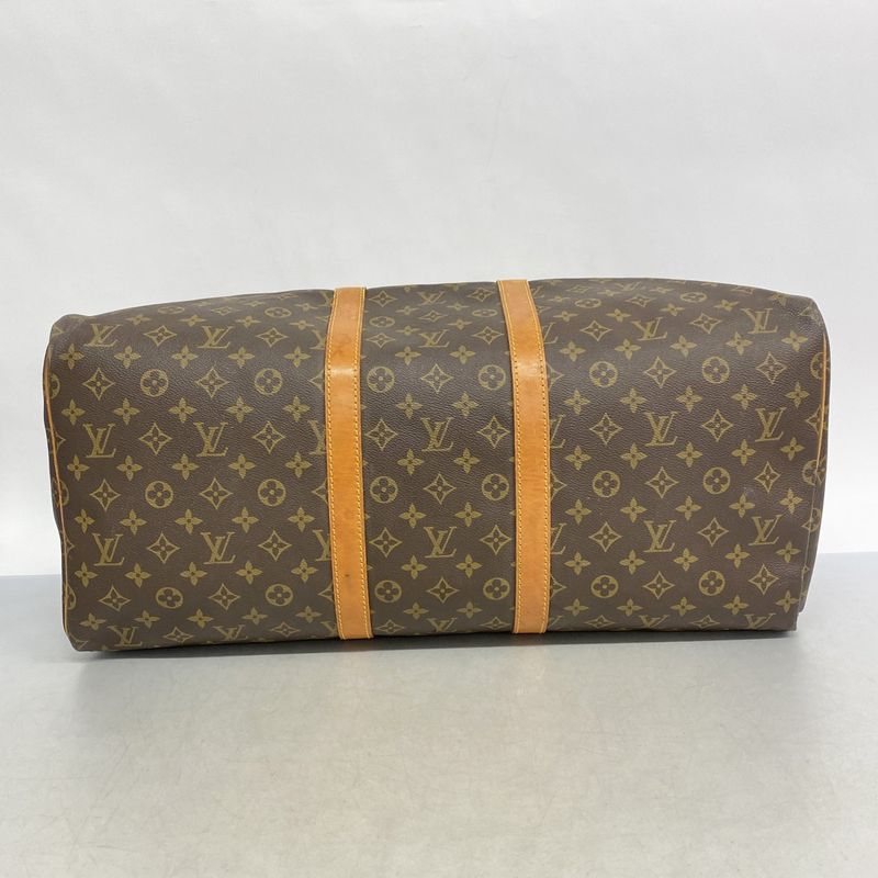 Louis Vuitton Boston Bag Monogram Keepall 55 M41424 Brown Men Women Unisex